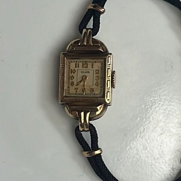 Antique Art Deco Ladies Elgin Wind Up Watch Time Piece 10k Gold Filled. main image 8